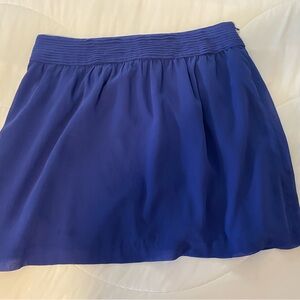 LOFT Blue A-Line Mini Skirt Pleated Athletic